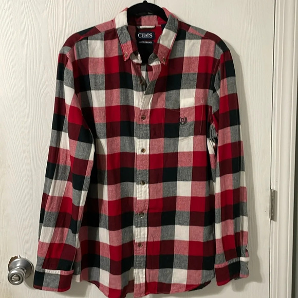 Chaps Other - 💰Chaps NWOT Plaid Flannel Long Sleeve Button Down Red/Black/White Size Medium